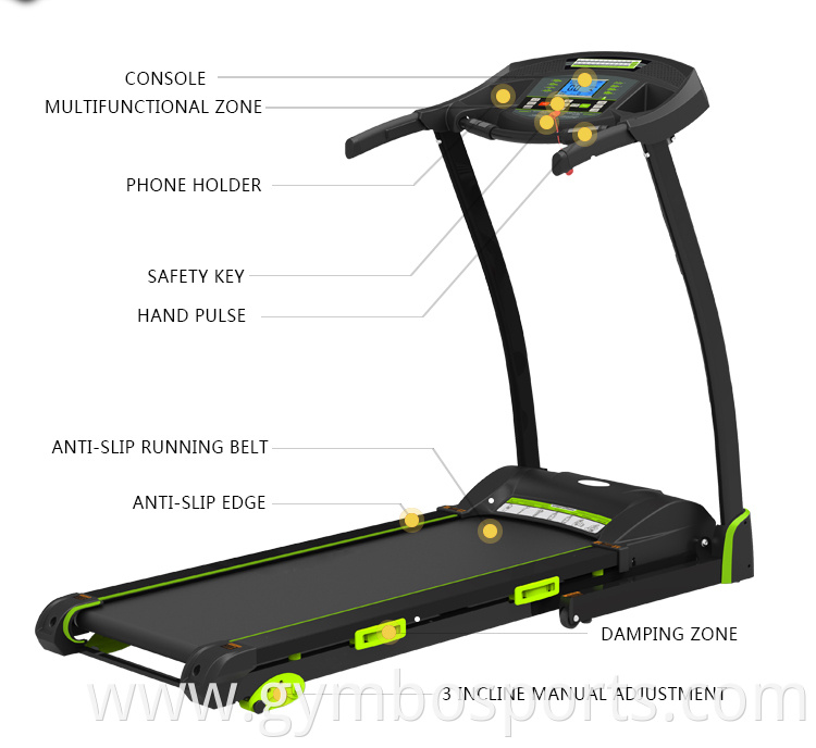 Gymbopro Running Exercise Fitness Gym Folding Treadmill